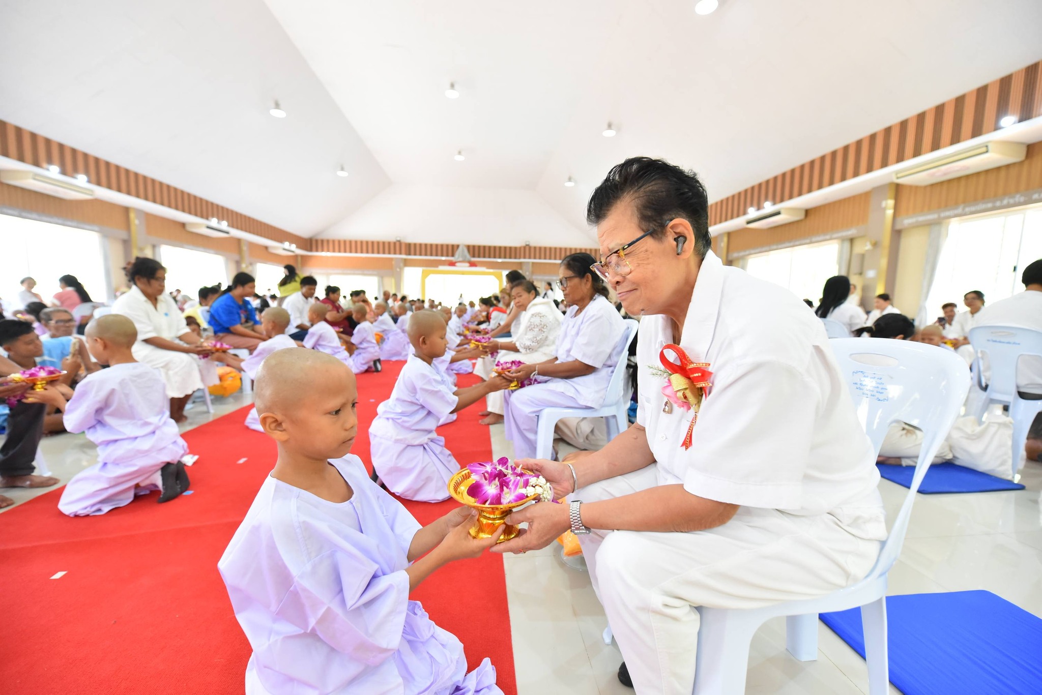 ศูนย์ปฏิบัติธรรมพนมสารคาม จัดพิธีขอขมา และพิธีบรรพชา สามเณรภาคฤดูร้อน