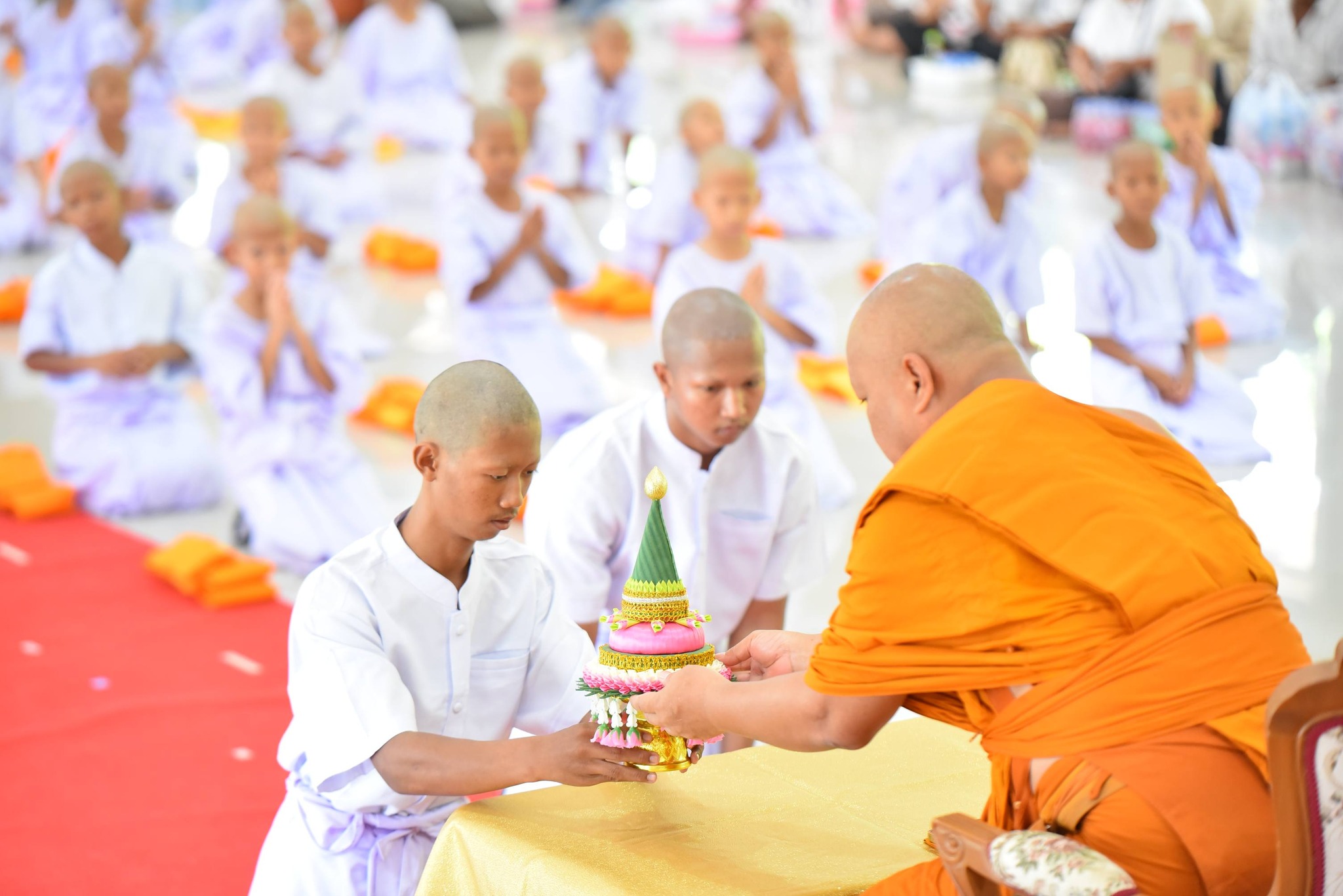 ศูนย์ปฏิบัติธรรมพนมสารคาม จัดพิธีขอขมา และพิธีบรรพชา สามเณรภาคฤดูร้อน