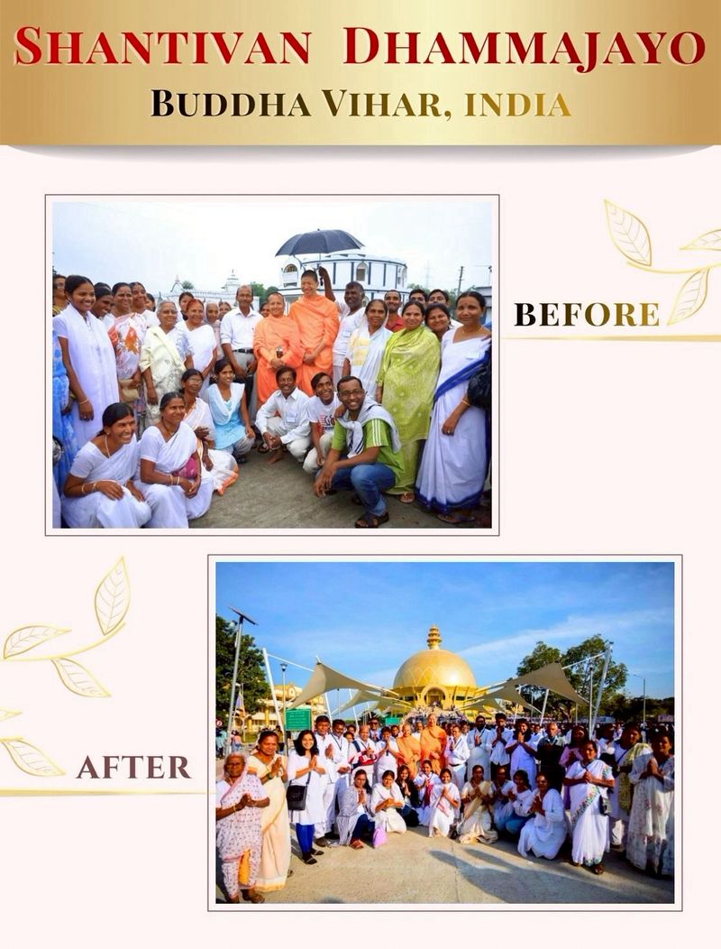 วัดพระธรรมกาย ร่วมกับพุทธสภาแห่งอินเดีย ถวายมหาสังฆทาน 135 วัด รำลึกชาตกาลรัฐบุรุษผู้ฟื้นฟูพุทธศาสนา