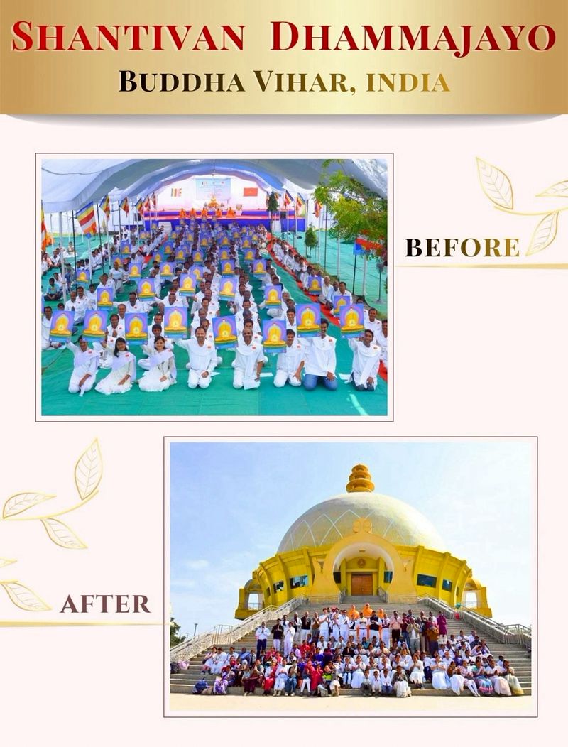 วัดพระธรรมกาย ร่วมกับพุทธสภาแห่งอินเดีย ถวายมหาสังฆทาน 135 วัด รำลึกชาตกาลรัฐบุรุษผู้ฟื้นฟูพุทธศาสนา