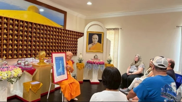 Dhammakaya Meditation Center of Palm Beach hosts a meditation session for foreigners