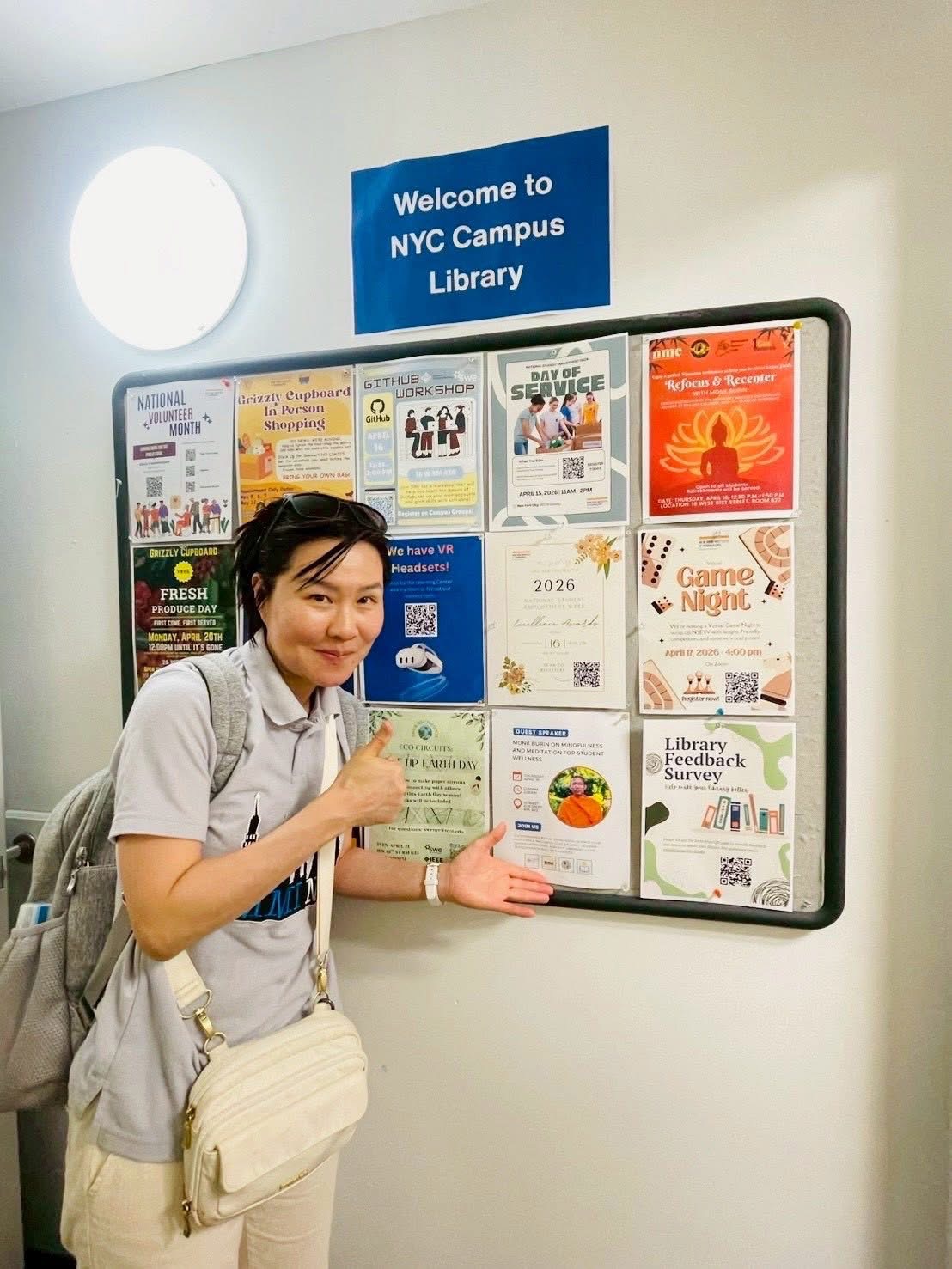 บรรณารักษ์และชมรมนักศึกษาสถาบันเทคโนโลยีนิวยอร์ก นิมนต์พระเถรวาทสอนสมาธิและบรรยายธรรมะ