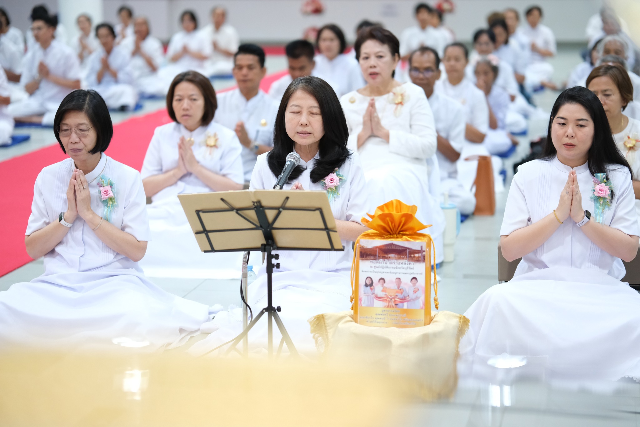 ศูนย์ปฏิบัติธรรมจังหวัดบุรีรัมย์ จัดพิธีทอดผ้าป่าสร้างหลังคาศาลาปฏิบัติธรรม