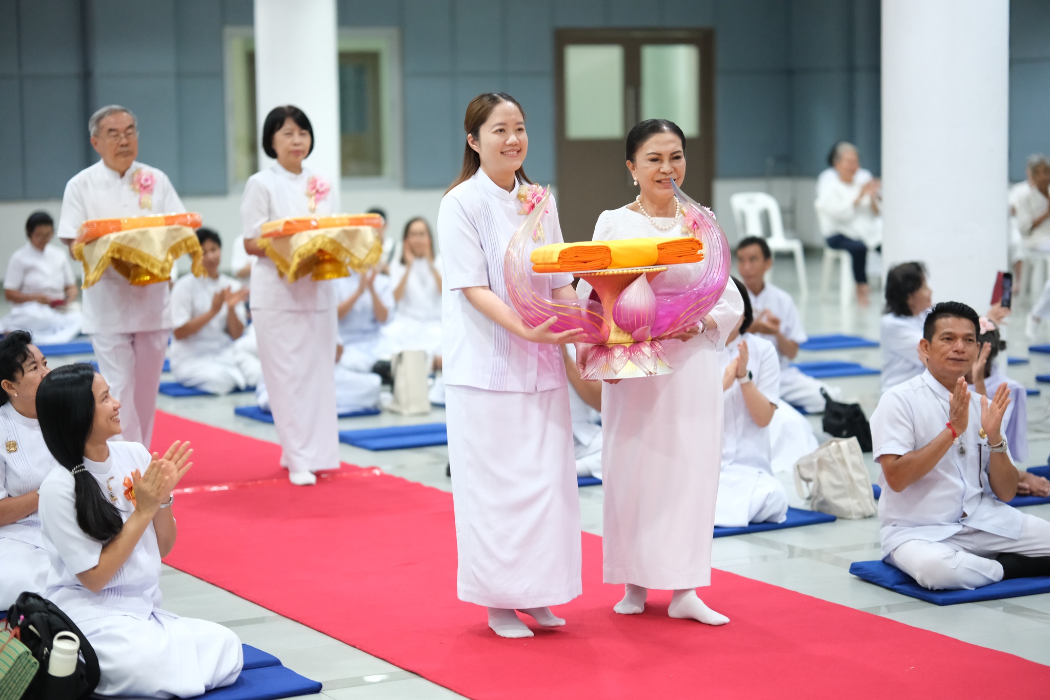 ศูนย์ปฏิบัติธรรมจังหวัดบุรีรัมย์ จัดพิธีทอดผ้าป่าสร้างหลังคาศาลาปฏิบัติธรรม
