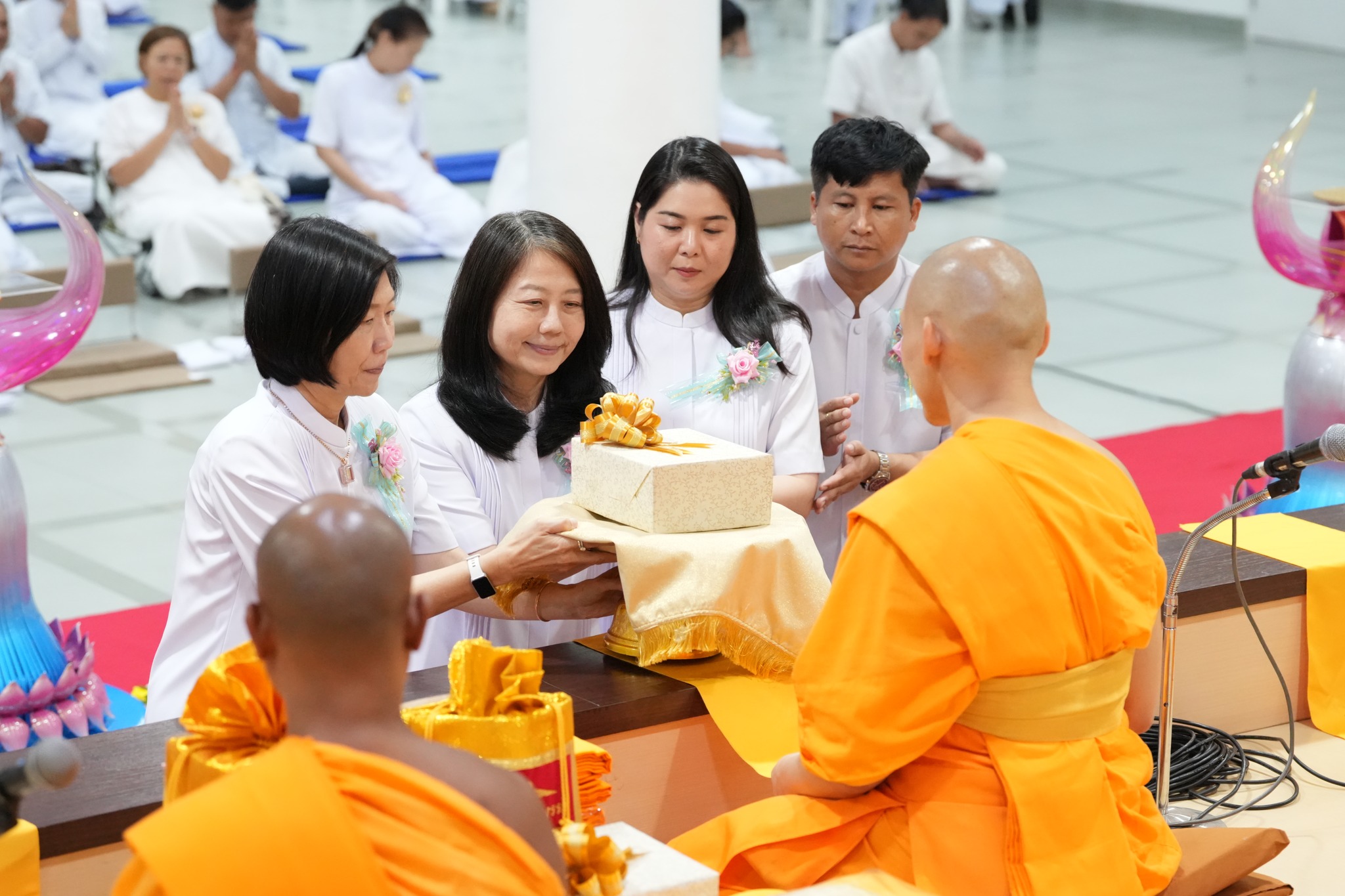 ศูนย์ปฏิบัติธรรมจังหวัดบุรีรัมย์ จัดพิธีทอดผ้าป่าสร้างหลังคาศาลาปฏิบัติธรรม