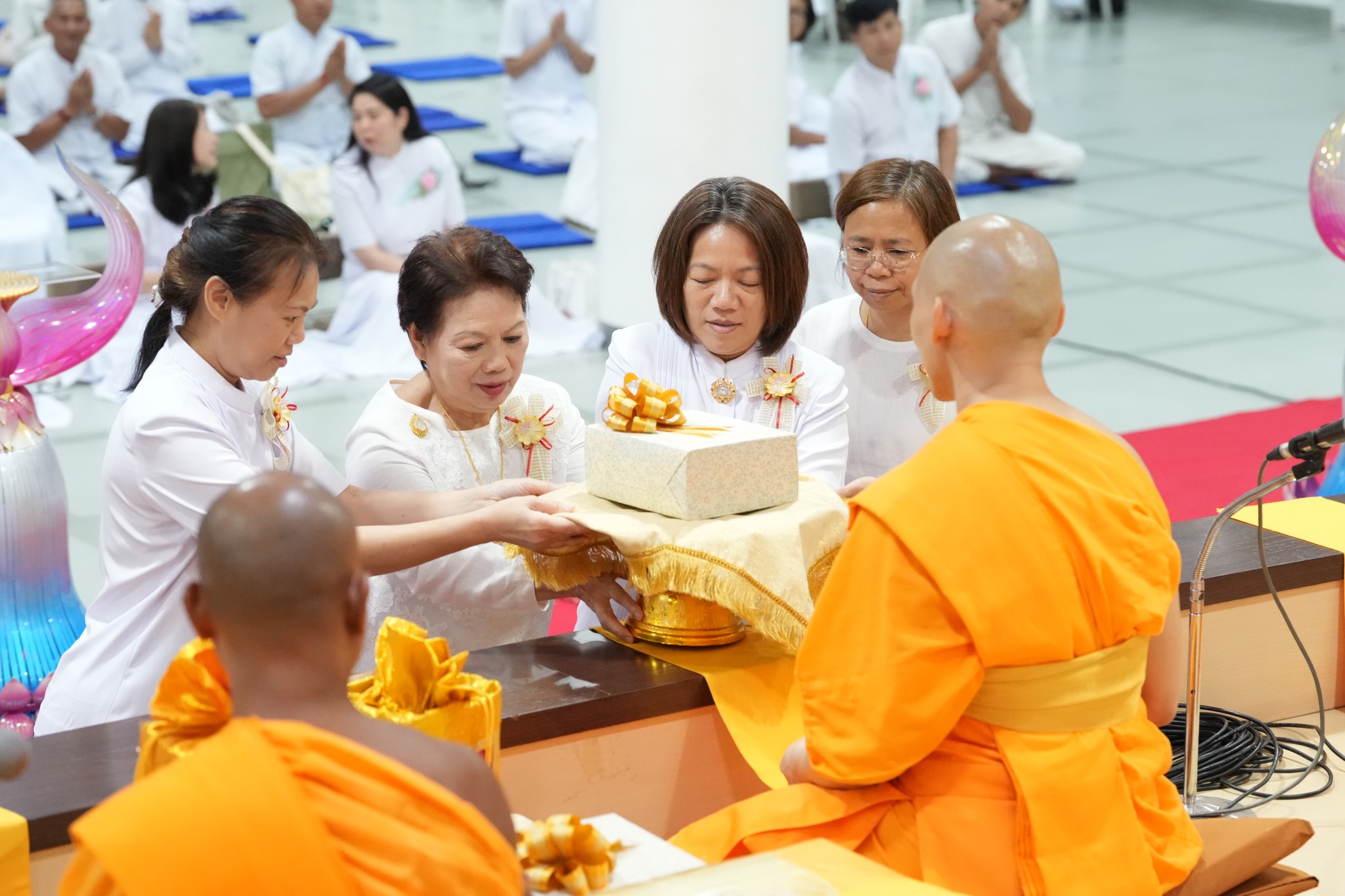 ศูนย์ปฏิบัติธรรมจังหวัดบุรีรัมย์ จัดพิธีทอดผ้าป่าสร้างหลังคาศาลาปฏิบัติธรรม