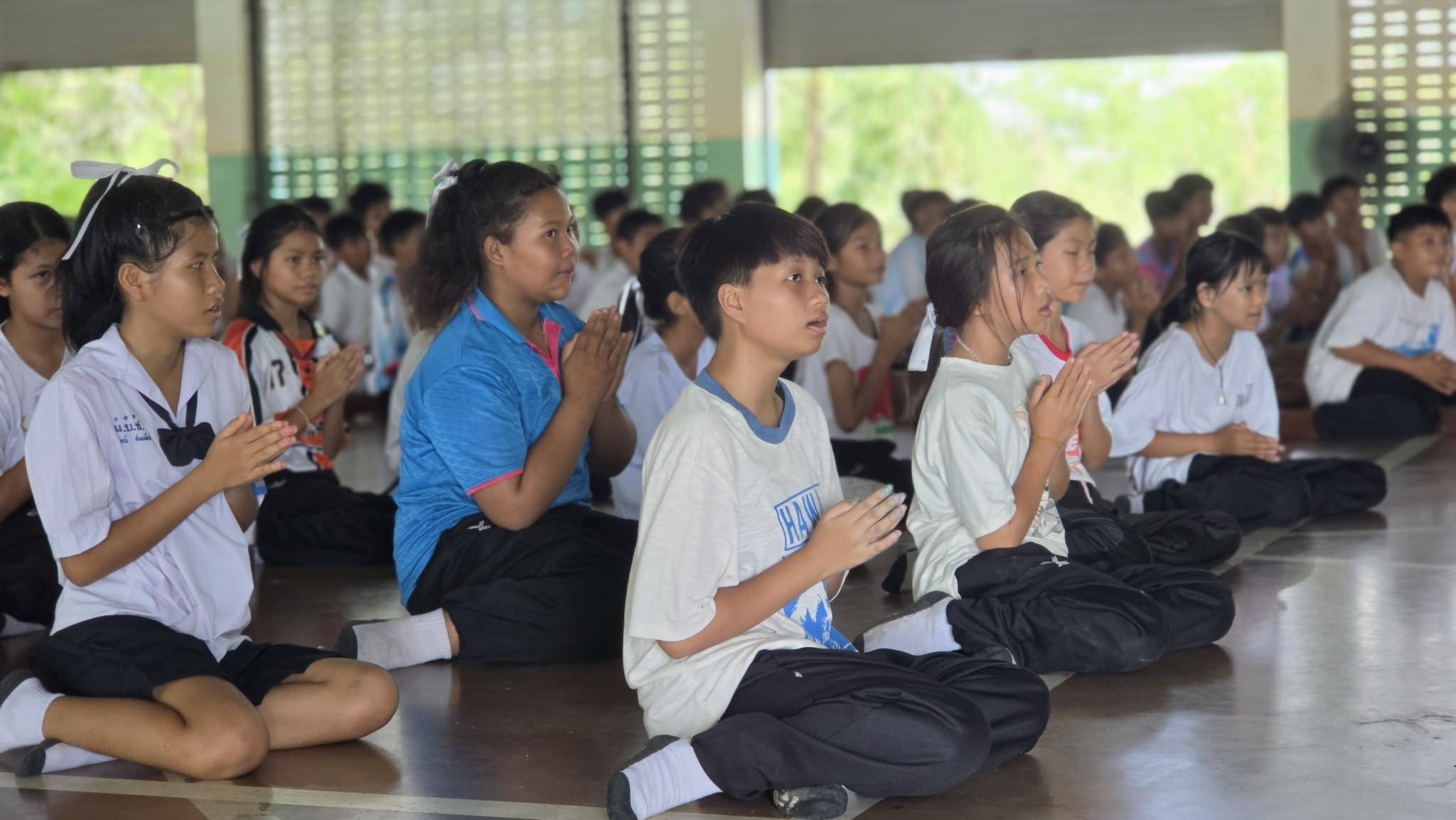 ธุดงคสถานชัยบาดาลร่วมกับ โรงเรียนบ้านบัวชุม จัดกิจกรรมค่ายส่งเสริมศีลธรรมในโรงเรียน
