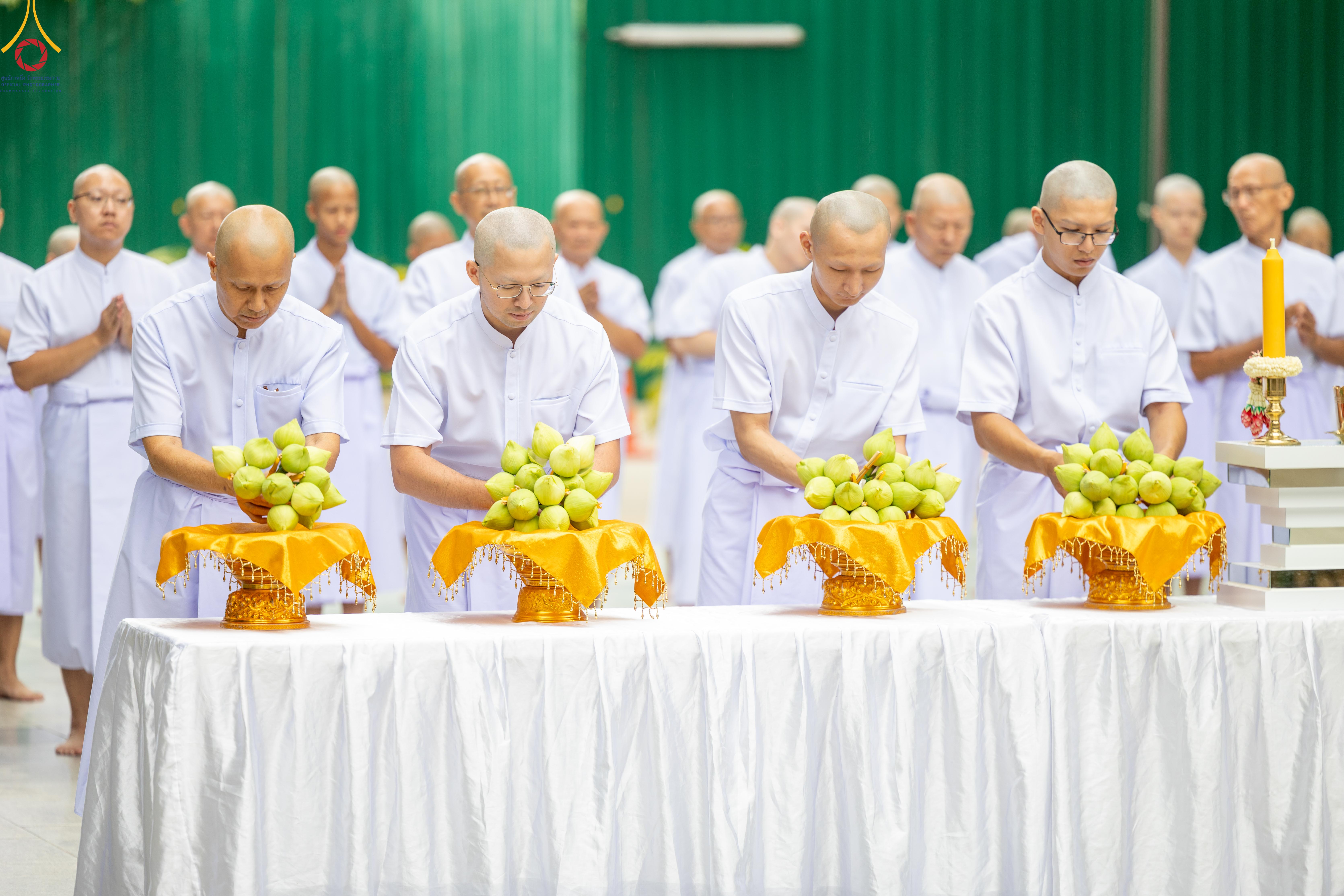 Wat Phra Dhammakaya organizes an ordination ceremony for 29 foreign ordinands from 4 countries