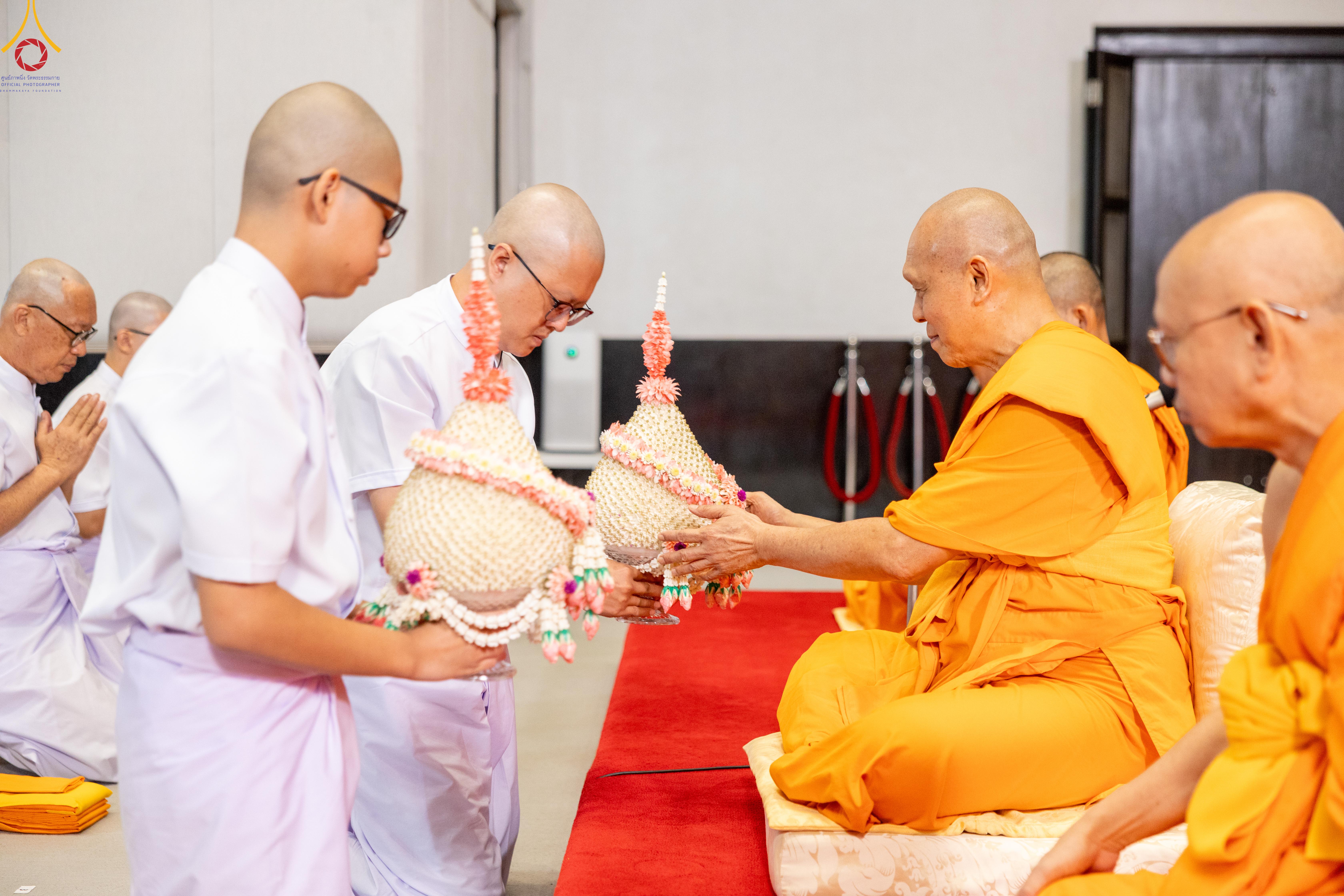 Wat Phra Dhammakaya organizes an ordination ceremony for 29 foreign ordinands from 4 countries