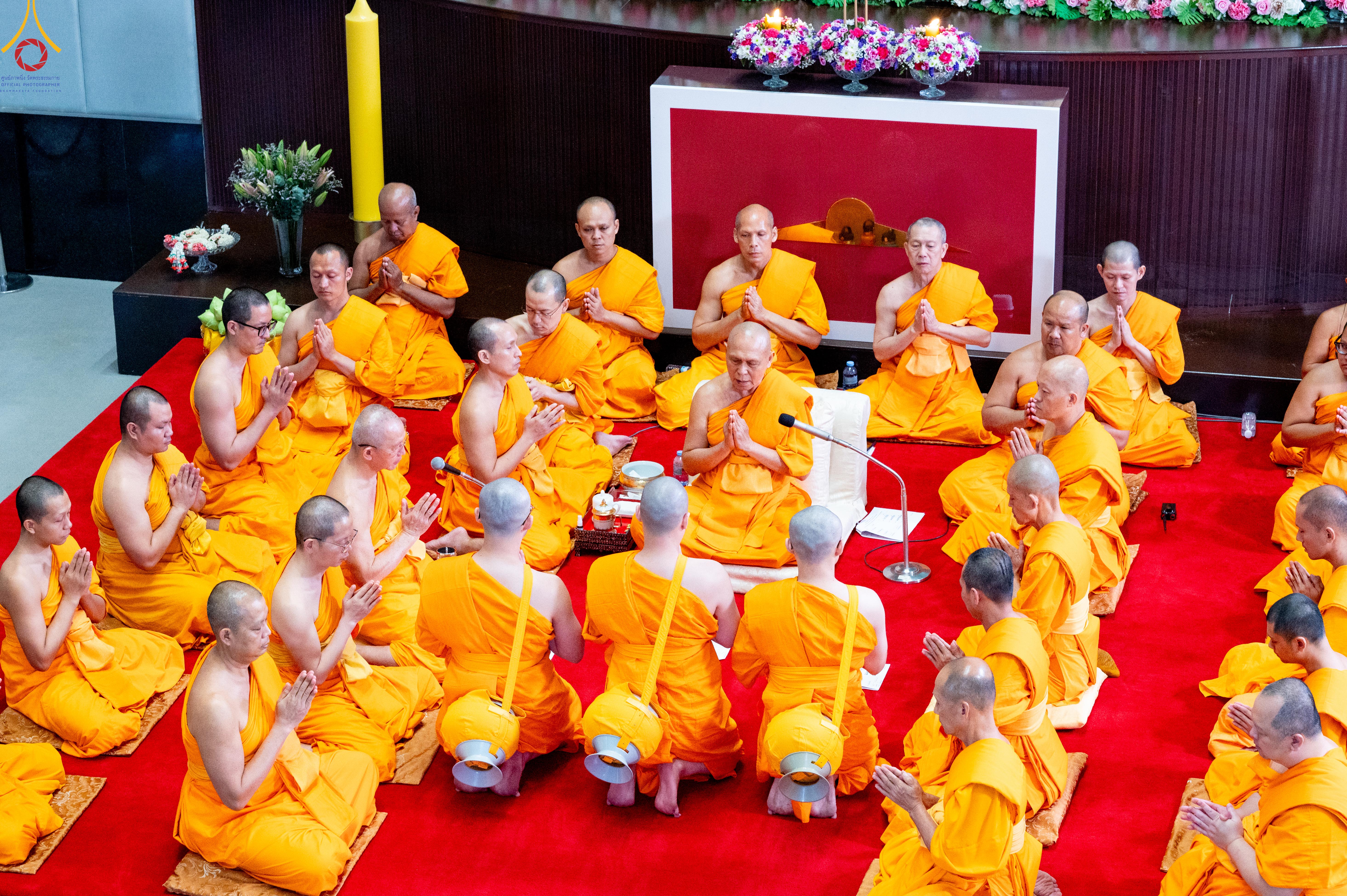 Wat Phra Dhammakaya organizes an ordination ceremony for 29 foreign ordinands from 4 countries