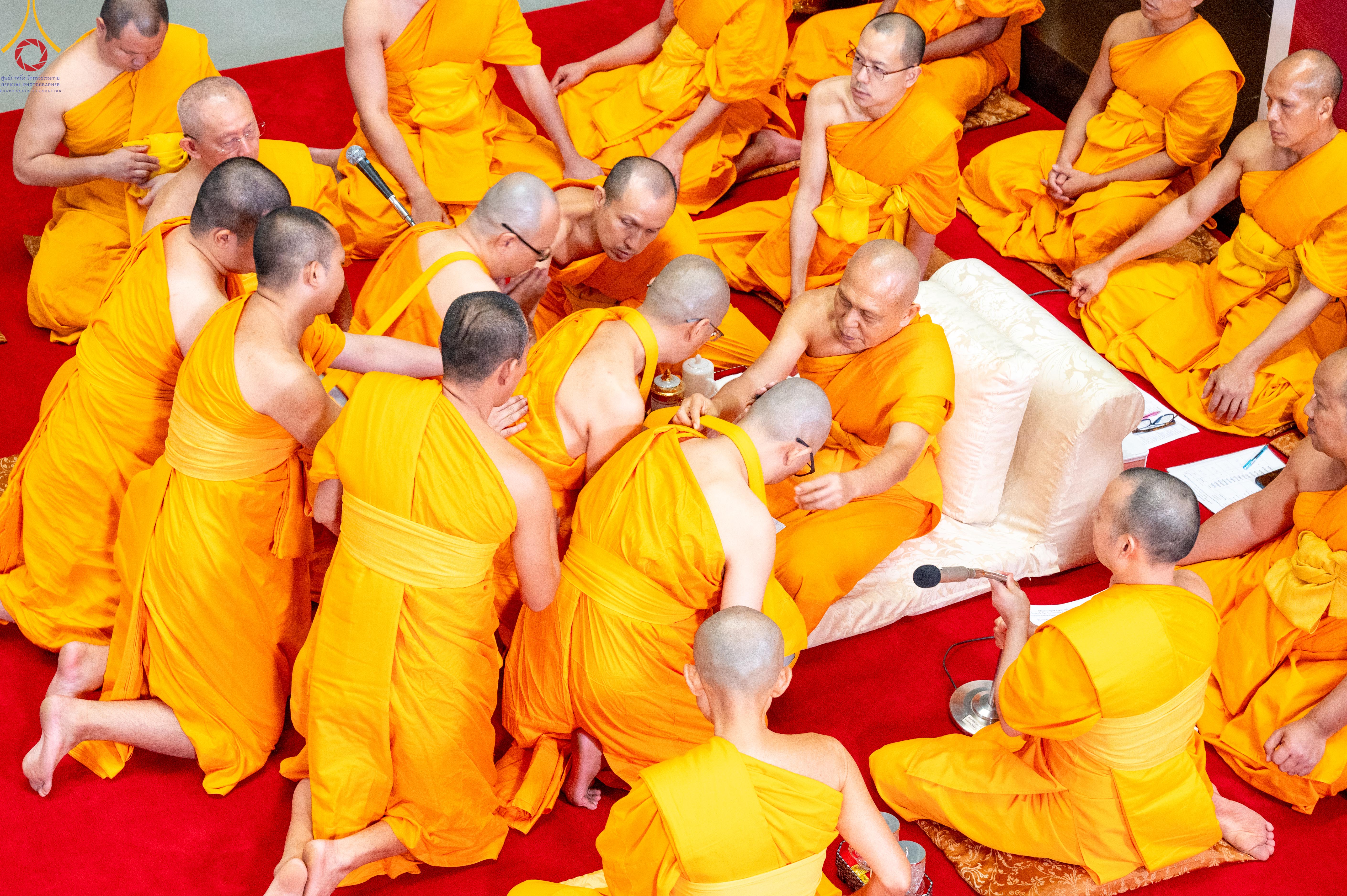 Wat Phra Dhammakaya organizes an ordination ceremony for 29 foreign ordinands from 4 countries