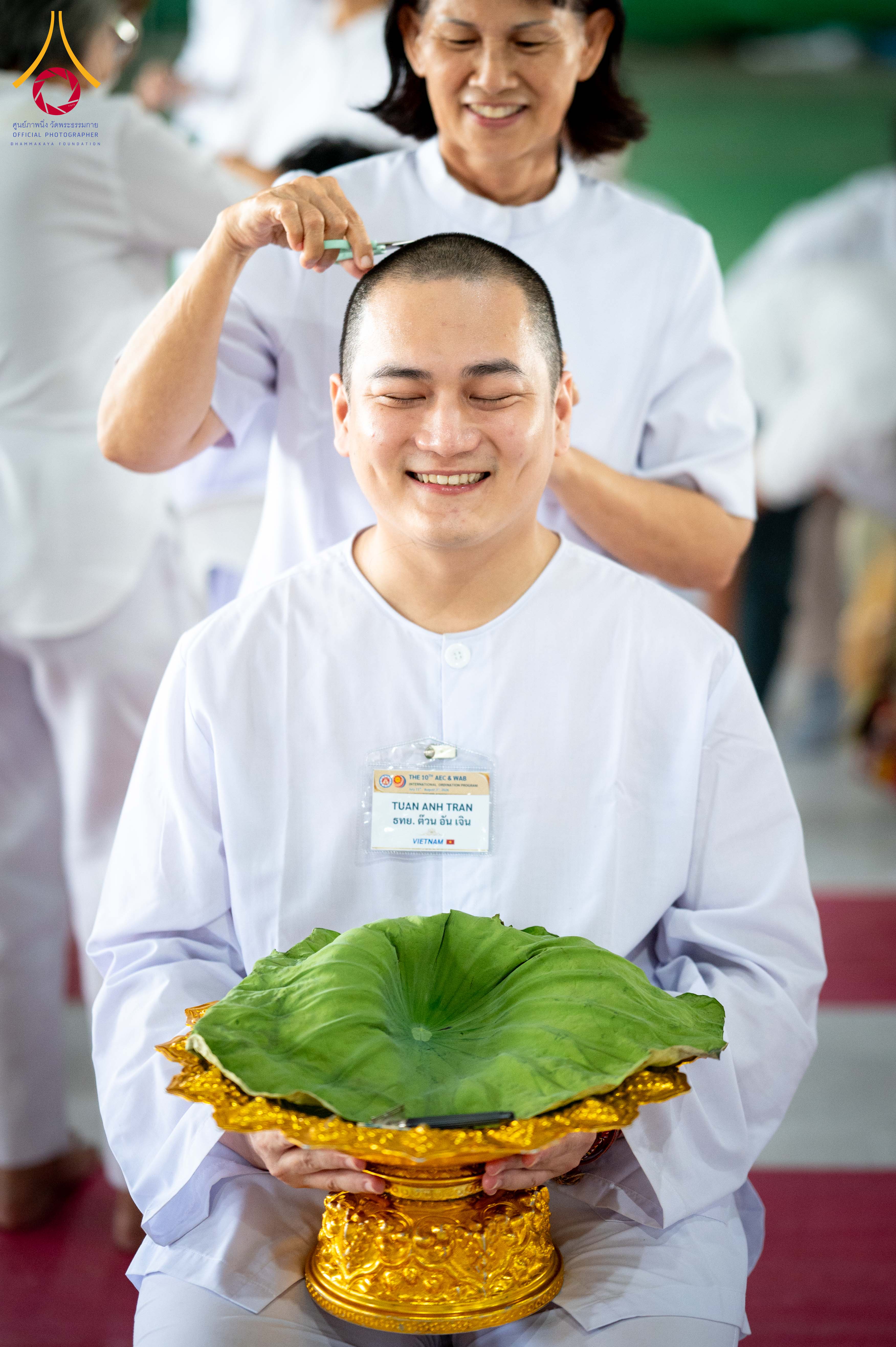 พิธีตัดปอยผมโครงการบวชพระนานาชาติ AEC และ WAB รุ่นที่ 10