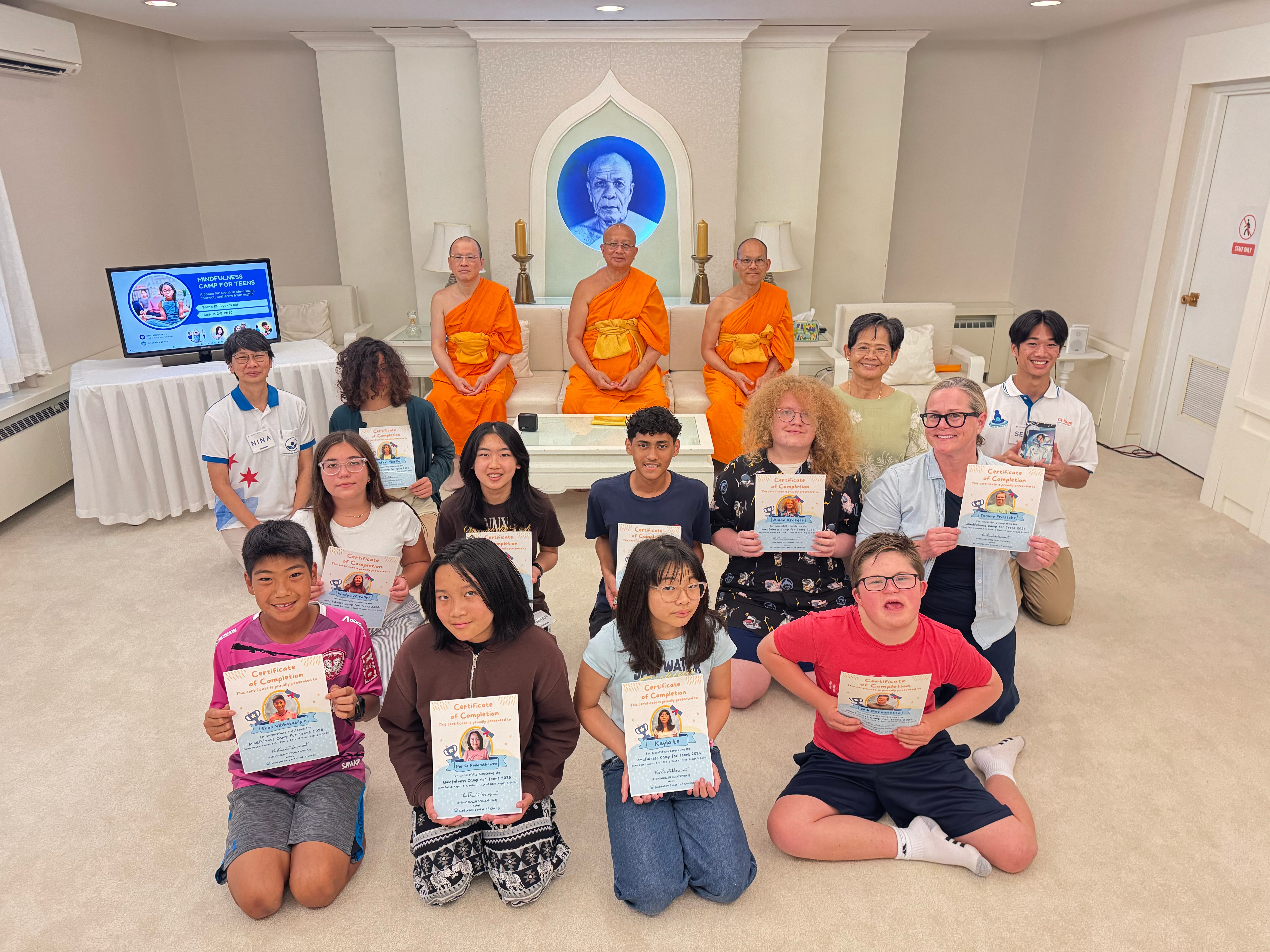 วัดพระธรรมกายชิคาโก จัดกิจกรรม Mindfulness Camp for Teen