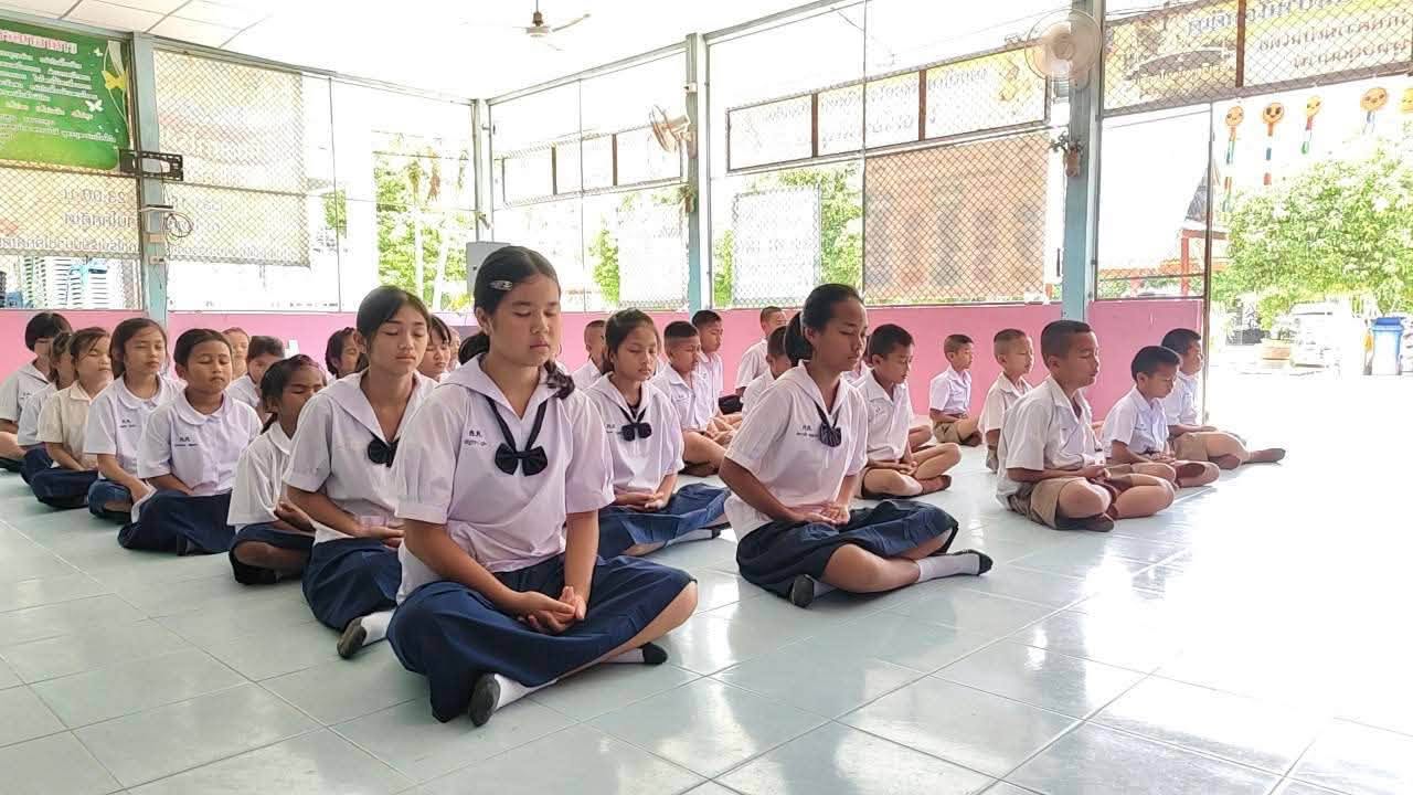 โรงเรียนบ้านโคกตีเต ร่วมกับ ที่พักสงฆ์บ้านร่มเย็น จัดค่ายคุณธรรมจริยธรรม