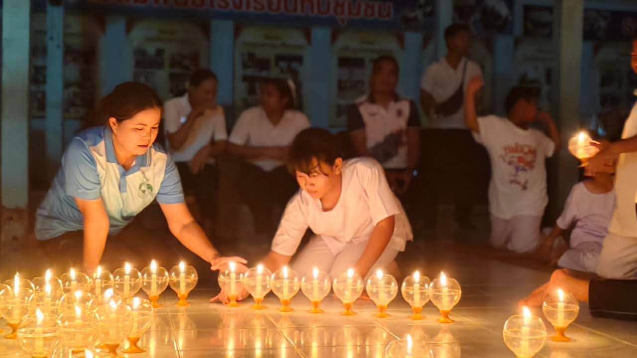 โรงเรียนบ้านโคกตีเต ร่วมกับ ที่พักสงฆ์บ้านร่มเย็น จัดค่ายคุณธรรมจริยธรรม
