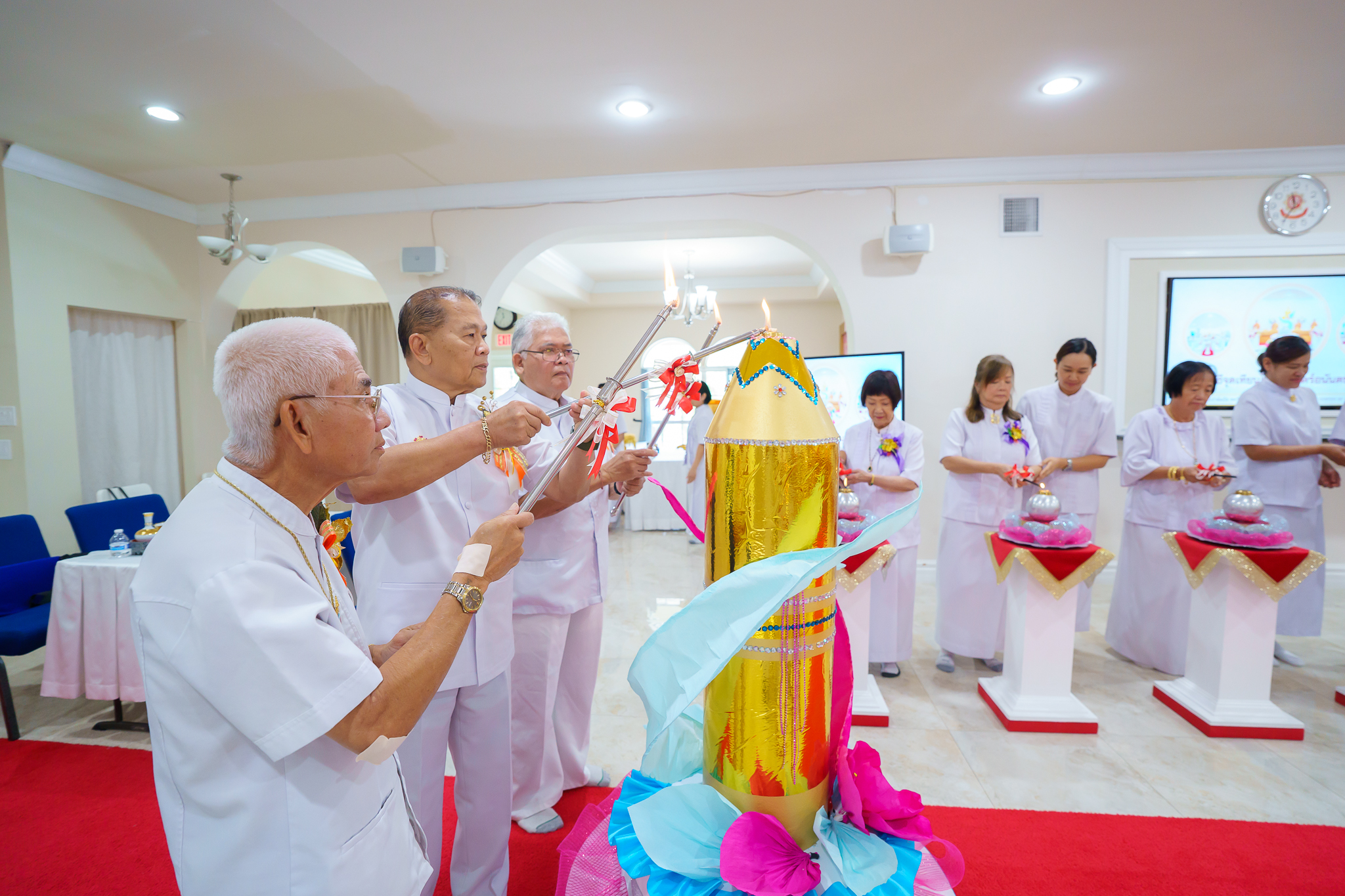 วัดพระธรรมกายปาล์มบีช จัดงานบุญวันอาทิตย์ และพิธีบุพเปตพลี
