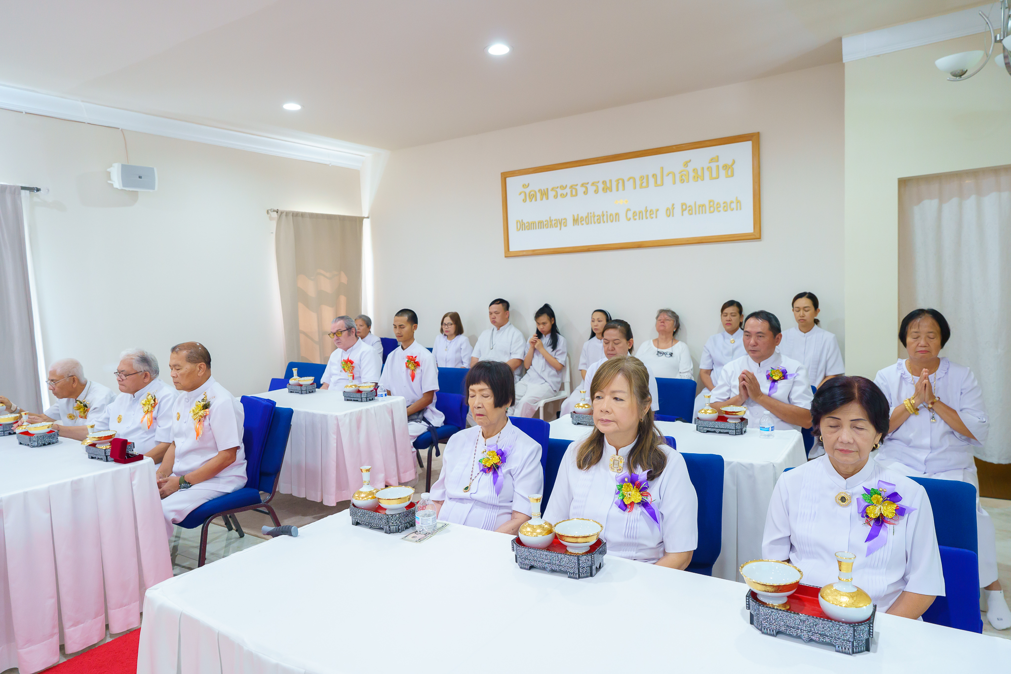 วัดพระธรรมกายปาล์มบีช จัดงานบุญวันอาทิตย์ และพิธีบุพเปตพลี