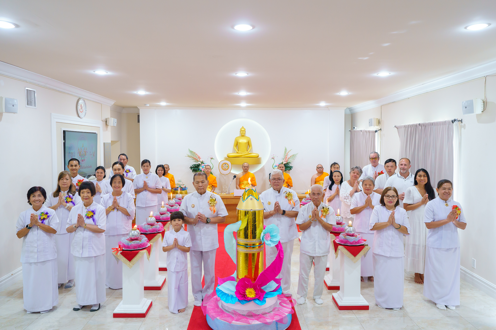 วัดพระธรรมกายปาล์มบีช จัดงานบุญวันอาทิตย์ และพิธีบุพเปตพลี