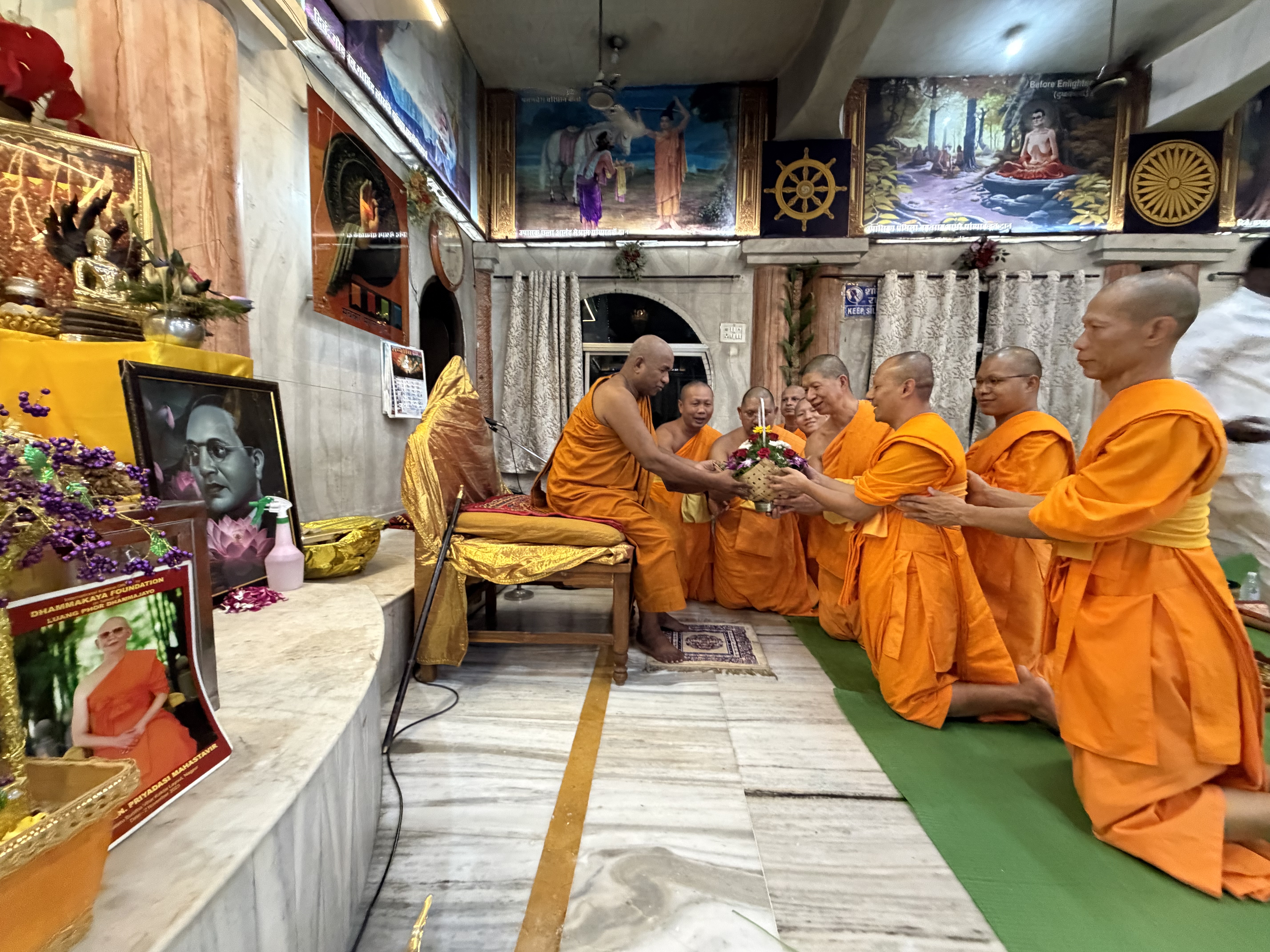 คณะพระภิกษุสงฆ์วัดพุทธสันติวัน ธรรมชัย ปฏิบัติศาสนกิจเผยแผ่พระพุทธศาสนาวิชชาธรรมกายในประเทศอินเดีย