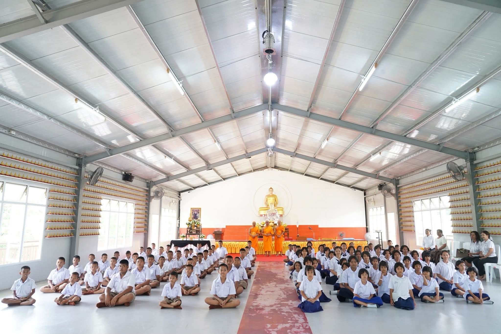 ที่พักสงฆ์บ้านร่มเย็น ร่วมกับ โรงเรียนเทศบาล 5 วัดประชาภิรมย์ จัดอบรมค่ายคุณธรรมจริยธรรม