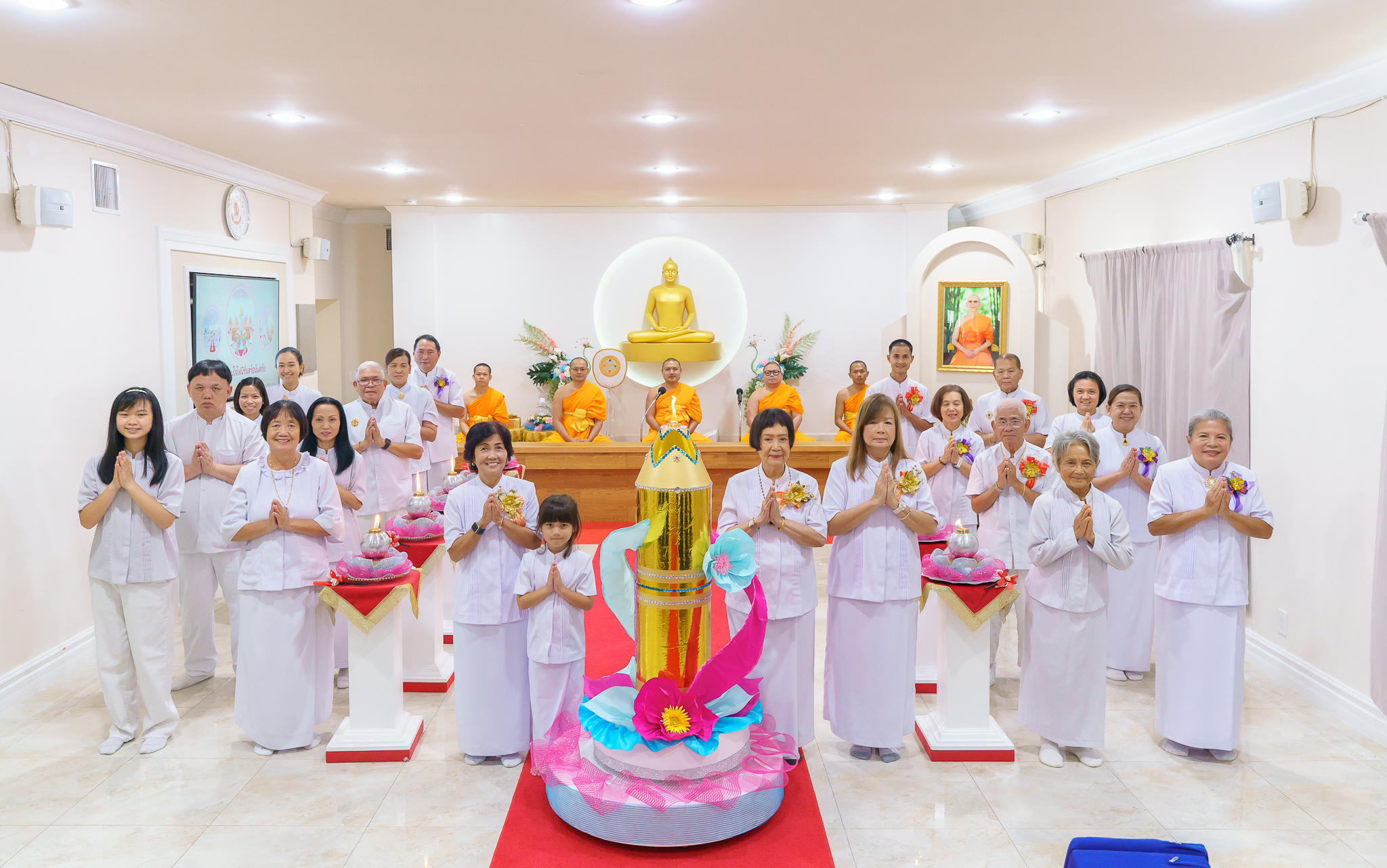 วัดพระธรรมกายปาล์มบีช จัดพิธีมุทิตาหลวงพ่อธัมมชโย เนื่องในวันธรรมชัย
