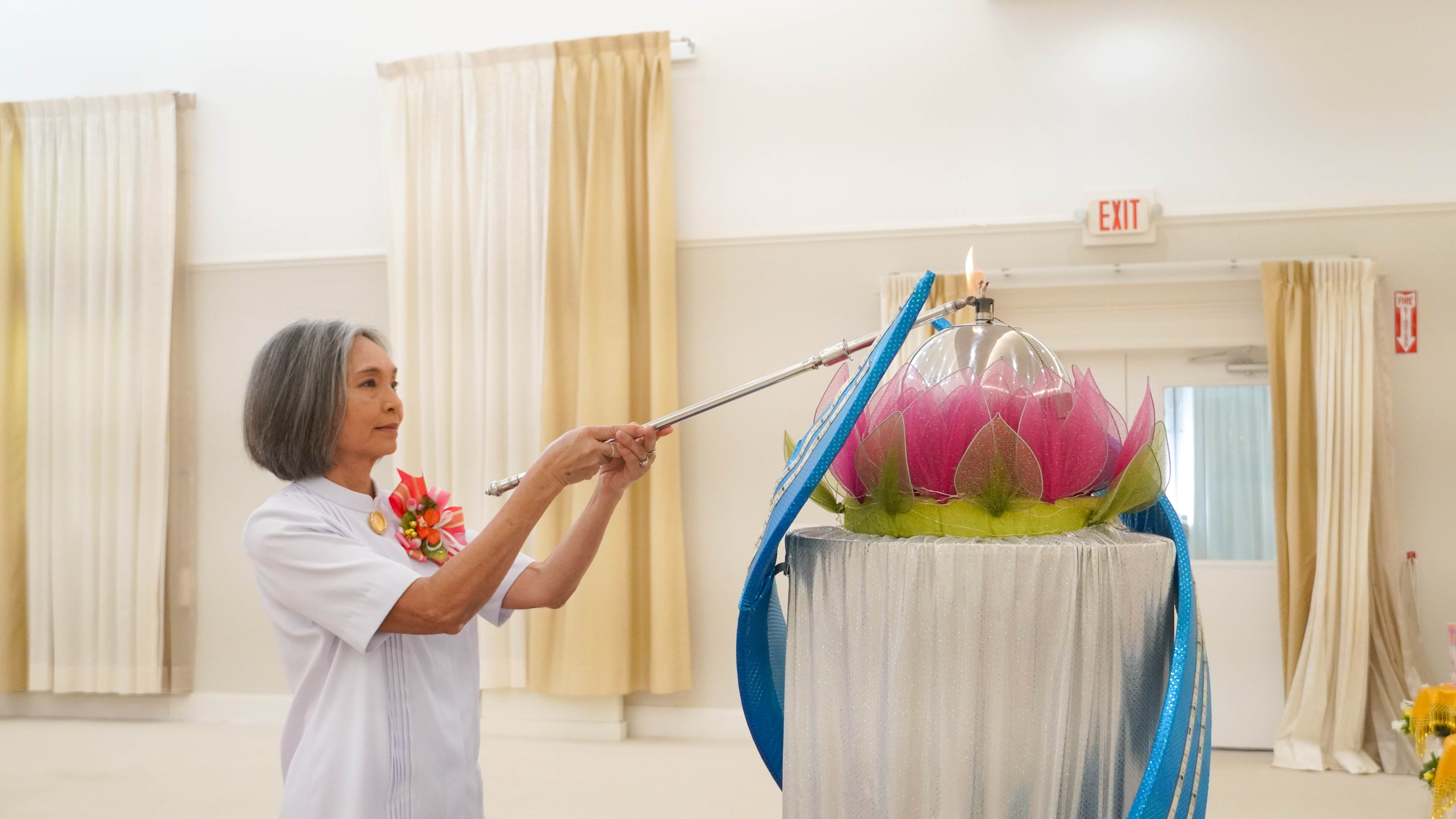 วัดพระธรรมกายฟลอริดา จัดพิธีถวายกองบุญปัญญาบารมี