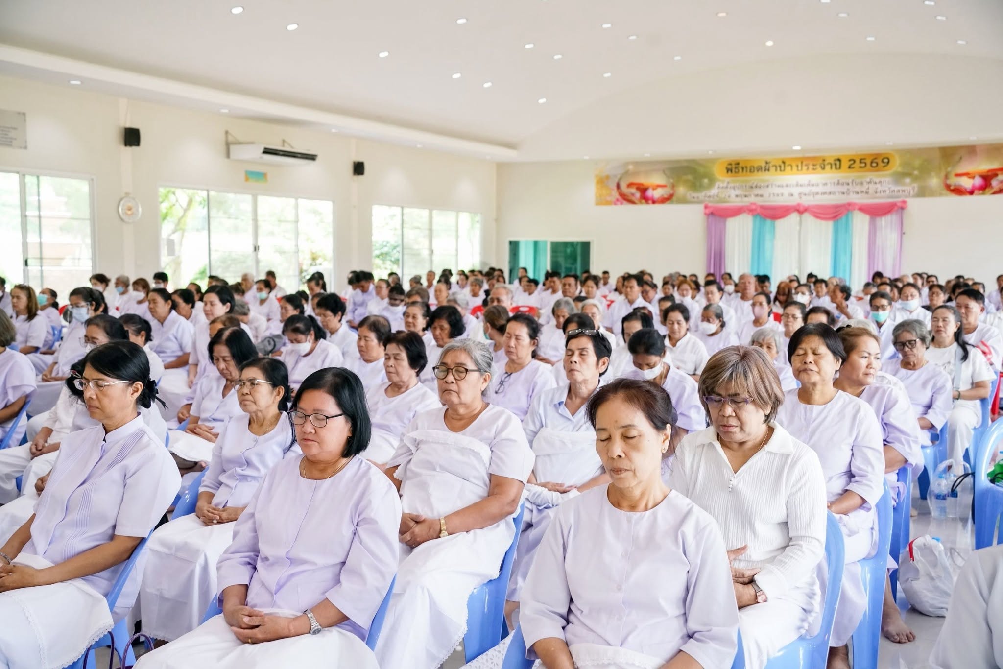ธุดงคสถานบ้านหมี่ จัดอบรมโครงการอุบาสกแก้ว อุบาสิกาแก้ว รุ่นที่ 1