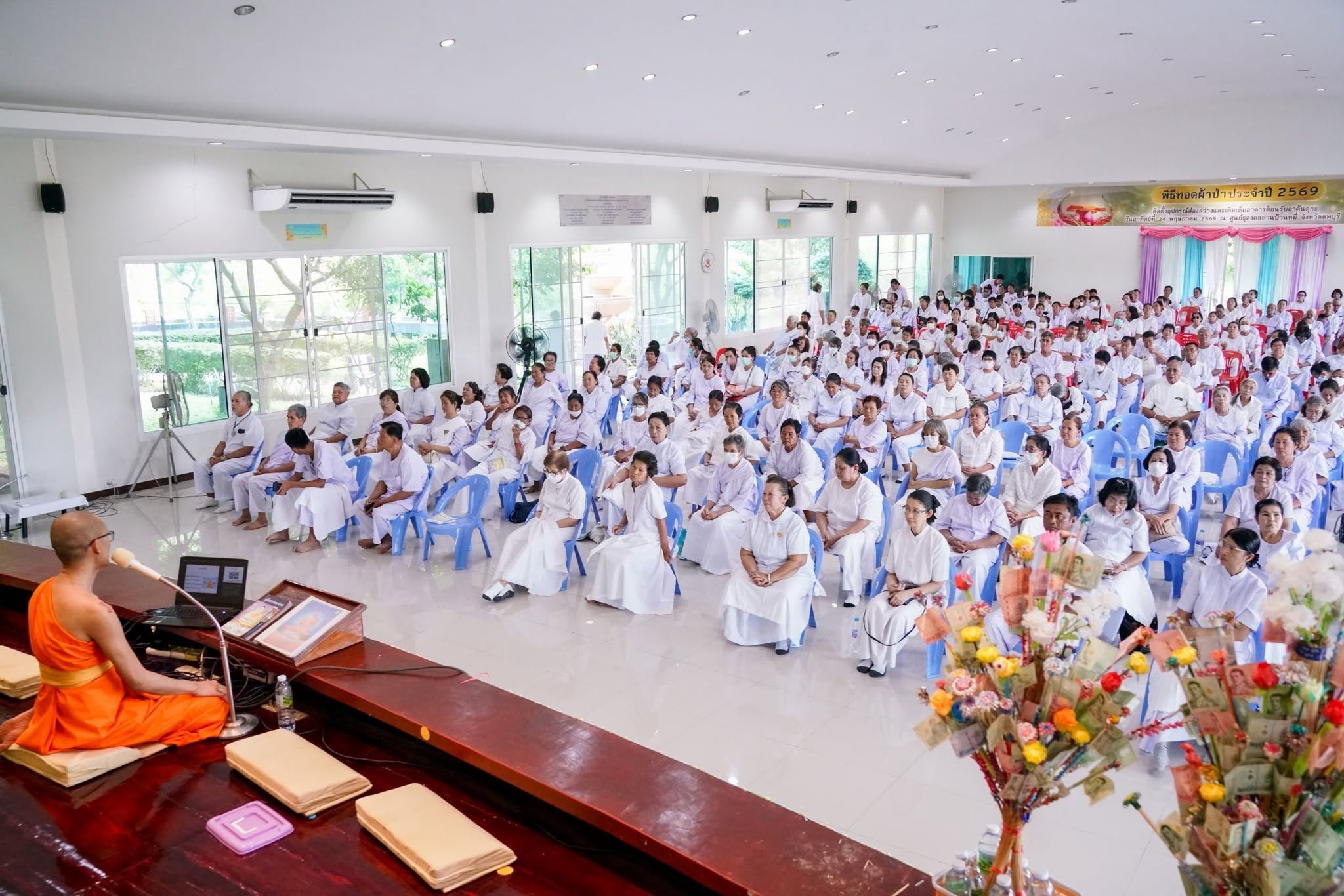 ธุดงคสถานบ้านหมี่ จัดอบรมโครงการอุบาสกแก้ว อุบาสิกาแก้ว รุ่นที่ 1