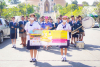 V-Marching Band ประชาสัมพันธ์แจ้งข่าวธรรมยาตรา ปีที่ 13 รอบพระปฐมเจดีย์ จ.นครปฐม 