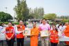 วัดพระธรรมกายให้การต้อนรับและสนับสนุนกิจกรรมการรณรงค์ความปลอดภัยทางถนน แก่นักเรียนโรงเรียนคลองสอง อ.คลองหลวง จ.ปทุมธานี