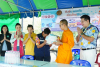 ผู้แทนวัดพระธรรมกาย ลงพื้นที่ให้กำลังใจเจ้าหน้าที่ปฏิบัติงาน ณ จุดบริการประชาชน ช่วงเทศกาลสงกรานต์ ประจำปี 2568