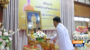 นายรุ่ง สังวริ นายอำเภอพรหมบุรี ได้เปิดกรวยถวายสักการะเบื้องหน้าพระบรมฉายาลักษณ์ พระบาทสมเด็จพระเจ้าอยู่หัว