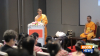 พระอาจารย์กิตติพงศ์ เหมวํโส หัวหน้ากององค์กรระหว่างประเทศ ได้นำเสนอรายงานสรุปผลโครงการ 