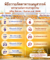 พิธีถวายภัตตาหารเมนูสวรรค์ ประจำเดือน สิงหาคม - กันยายน ปีพุทธศักราช 2568