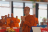 สมเด็จพระสังฆราชประทานพระคติธรรมในพิธีเปิดการประชุมสหภาพพระธรรมทูตไทยในทวีปยุโรป ณ วัดศรีนครินทรวราราม ประเทศสวิตเซอร์แลนด์