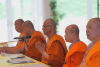สมเด็จพระสังฆราชประทานพระคติธรรมในพิธีเปิดการประชุมสหภาพพระธรรมทูตไทยในทวีปยุโรป ณ วัดศรีนครินทรวราราม ประเทศสวิตเซอร์แลนด์