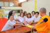 คณะประธานและสาธุชนทุกท่านได้ร่วมกันน้อมนำปัจจัยไทยธรรมถวายแด่คณะสงฆ์