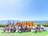 วัดพระธรรมกายคานากาว่า ร่วมกับวัดลาว ไอกะวะ  จัดตักบาตรคณะสงฆ์ 8 รูป