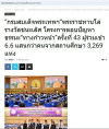 สื่อมวลชน 20 แห่ง เสนอข่าว “กรมสมเด็จพระเทพฯ“ พระราชทานโล่รางวัลชนะเลิศ โครงการตอบปัญหาธรรมะ “ทางก้าวหน้า” ครั้งที่ 43 ผู้ร่วมเข้า 6.6 แสนกว่าคน จากสถานศึกษา 3,269 แห่ง
