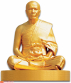 Casting the 6th golden statue of Luang Pu