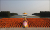 The Photo Collection of the Dhammachai Dhutanga of Inviting the Gold Statue of Luang Pu on April 2nd, 2012