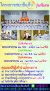 โครงการสมาธิแก้ว รุ่นอบรมในปี 2561