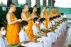 พิธีตัดปอยผมโครงการบรรพชาสามเณรธรรมทายาทโรงเรียนนานาชาติ รุ่นที่ 12