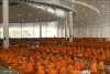 The ceremony of offering meals to monks as Sangha Dana