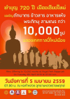 ตักบาตรพระภิกษุ สามเณร กว่า 10,000 รูป ณ หอคำหลวง อุทยานราชพฤกษ์