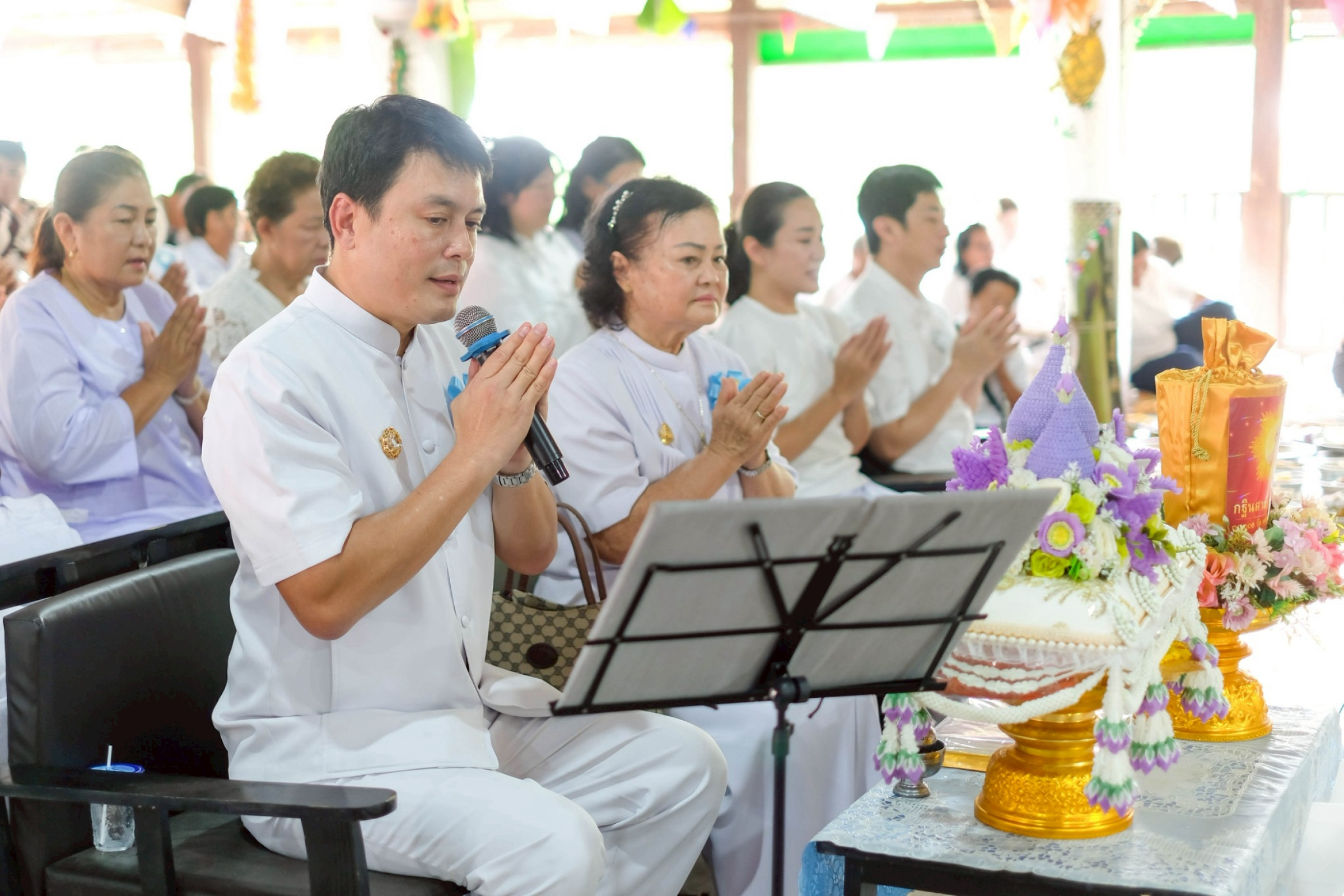 ภาพกล่าวคำถวายกฐินวัดราษฎร์สามัคคี