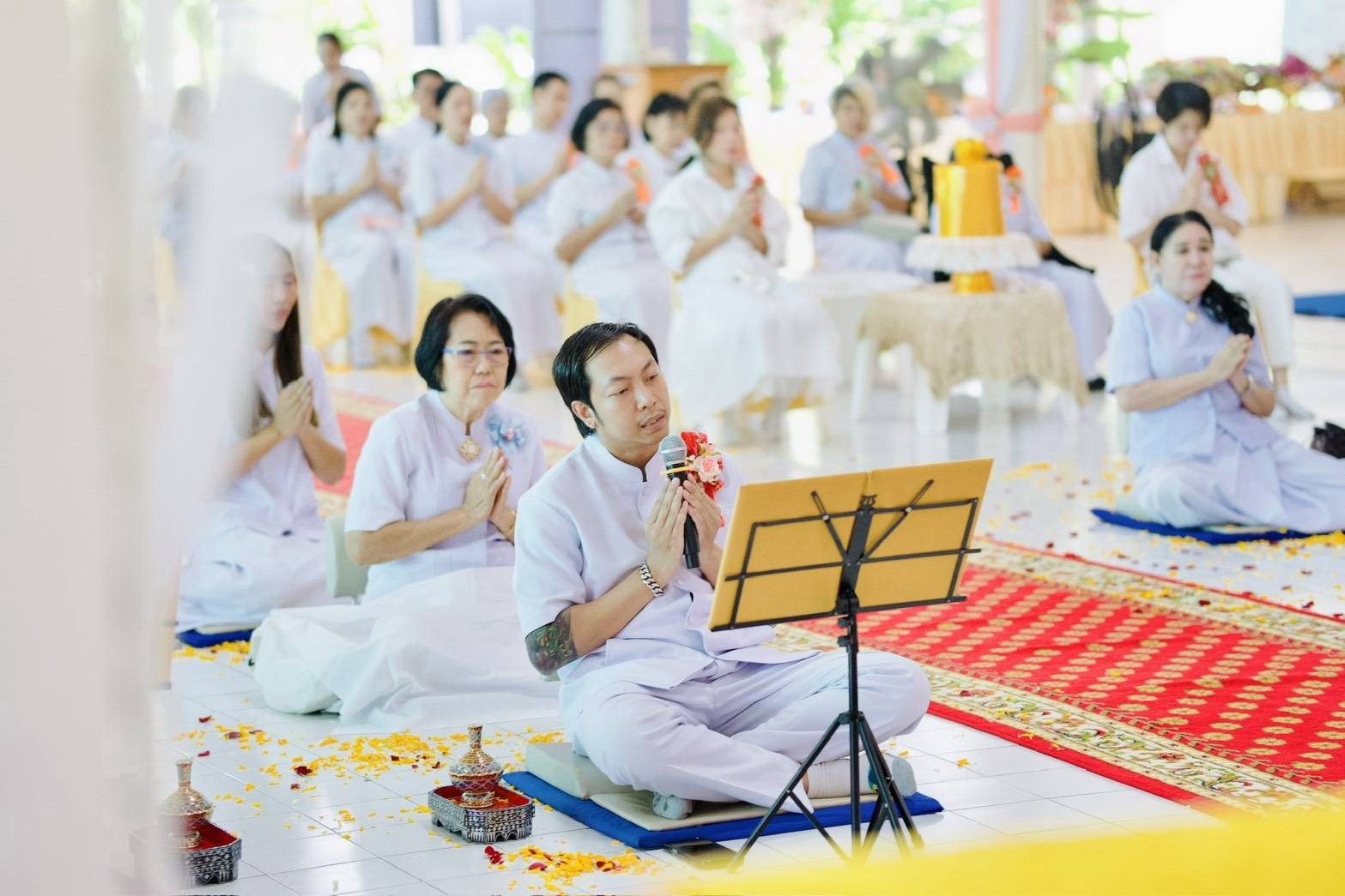 ภาพร่วมพิธีกรรมศูนย์ปฏิบัติธรรมกาญจนบุรี