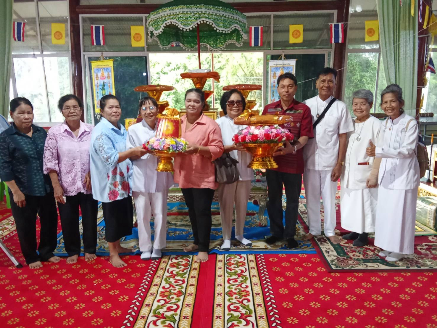 ภาพร่วมพิธีกรรมวัดเกาะลอยอุดมเอกธาราม