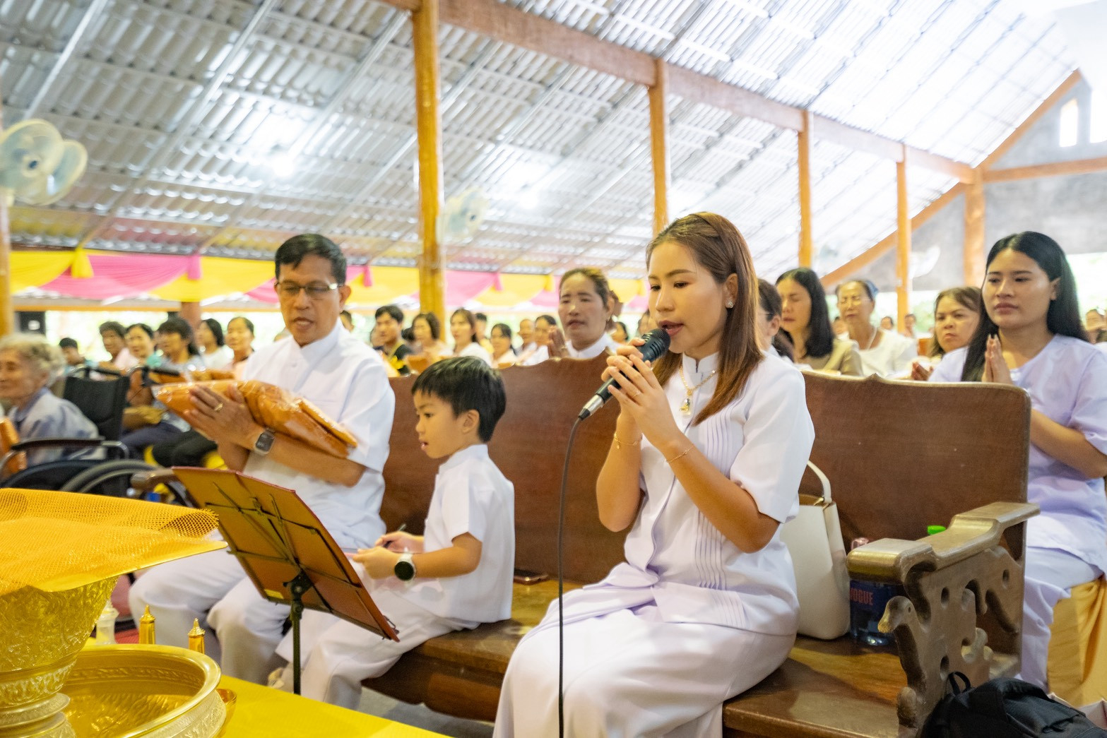 ภาพกล่าวคำถวายกฐินที่พักสงฆ์ป่าธารน้ำร้อนบ่อคลึง