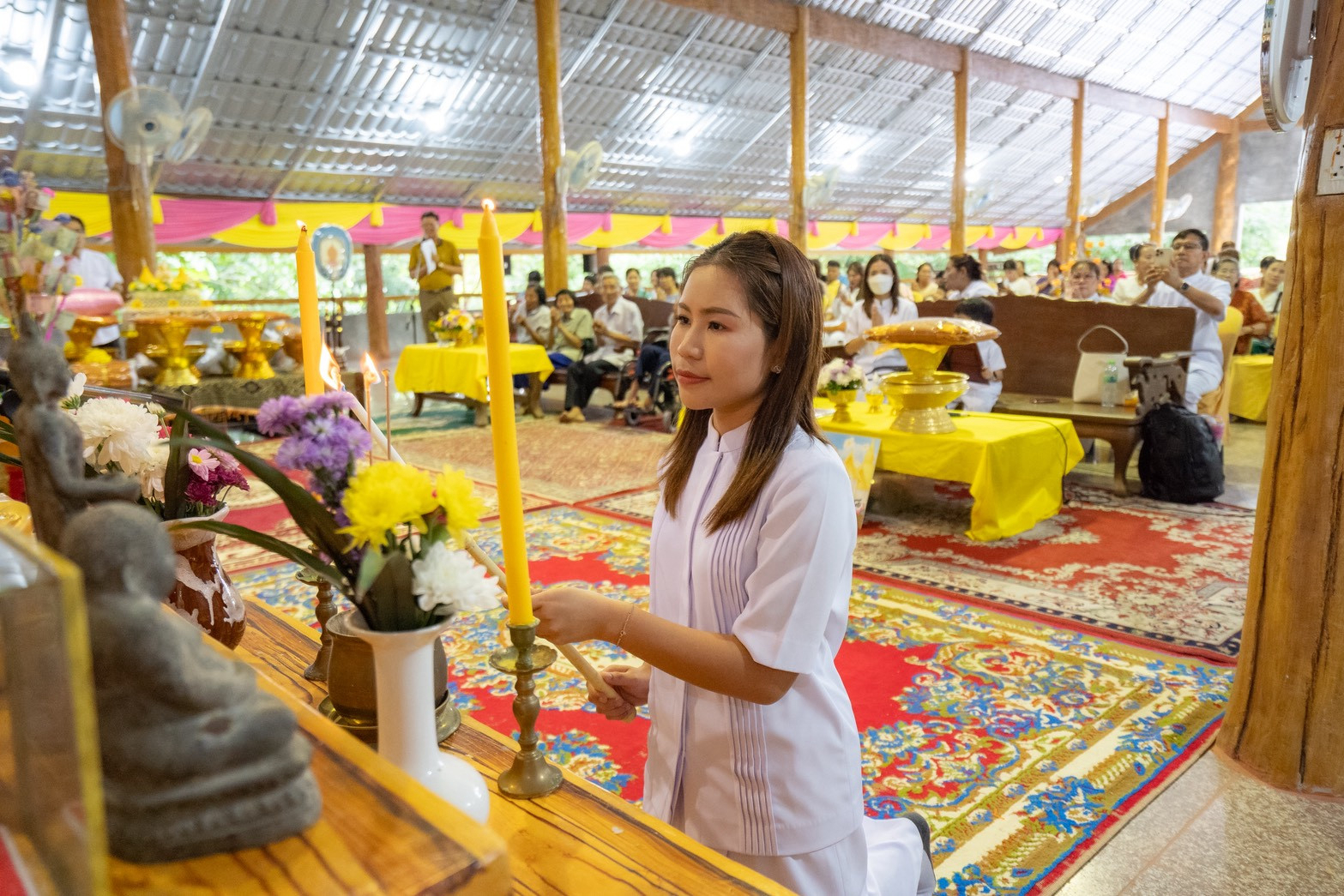 ภาพร่วมพิธีกรรมที่พักสงฆ์ป่าธารน้ำร้อนบ่อคลึง